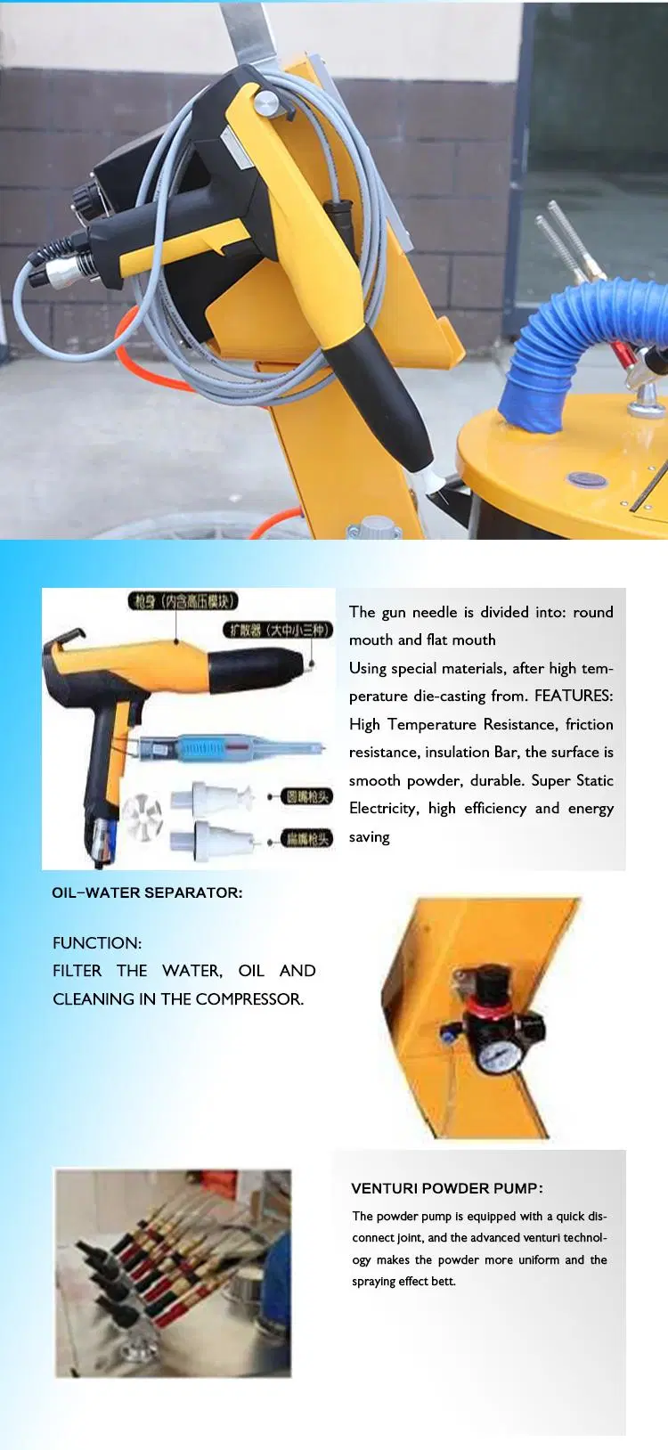 Mini Small Powder Coating Painting Spray Gun Machine Equipment